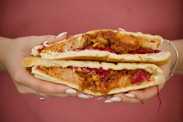 A sandwich at Pilar Cuban Bakery in Bed-Stuy, Brooklyn